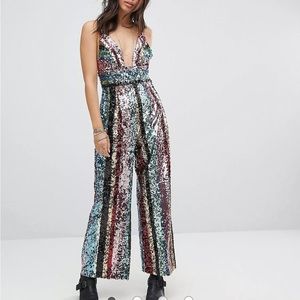 Free People “Margarita” sequin jumpsuit. NWT
